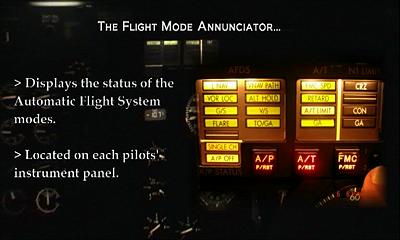 Boeing flight mode annunciator