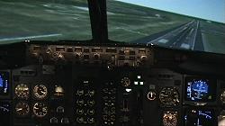 aircraft simulator landing
