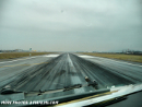 Aircraft on runway cockpit view