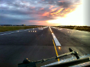 View from cockpit View from airplane cockpit